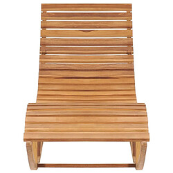 Maison Chic Chaise longue à bascule | Bain de soleil Relax | Transat Bois de teck solide -GKD57075