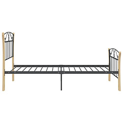 Acheter vidaXL Cadre de lit sans matelas noir métal 100x200 cm