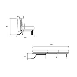 Inside 75 Canapé BZ convertible SOAN rouge 140*200cm matelas confort BULTEX inclus pas cher