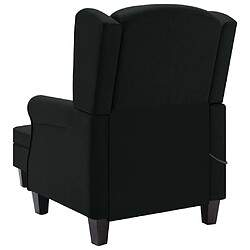 Maison Chic Fauteuil de massage avec repose-pied,Fauteuil luxe de relaxation Noir Tissu -MN63096 pas cher