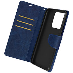 Avizar Étui Portefeuille Bleu pour Xiaomi Redmi Note 12 série Bara Soft Leather