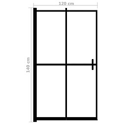 vidaXL Cabine de douche pliable ESG 120x140 cm Noir pas cher