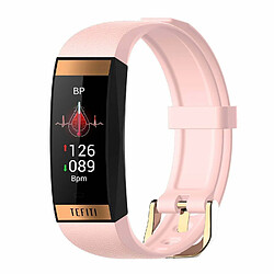 Justgreenbox Bracelet intelligent fréquence cardiaque pression artérielle surveillance de l'oxygène IP67 étanche, Rose