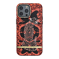 Richmond & Finch Coque pour iPhone 13 Pro Max Revêtement Antibactérien Motif Guépard Rouge / Noir