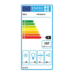 Hotte escamotable 60cm 420m3/h inox - ctb6250xh - BEKO