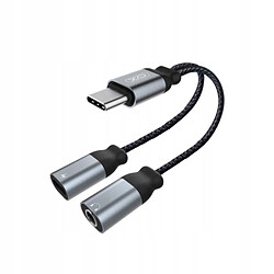 GUPBOO Adaptateur Audio TYPE-C - Jack 3.5mm + USB-C NBR160B,JL2160