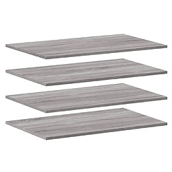 vidaXL Étagères murales 4 pcs sonoma gris 80x50x1,5 cm bois ingénierie