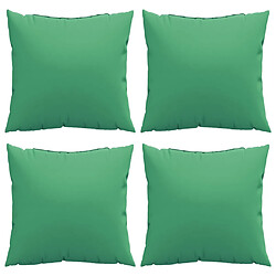 Avis vidaXL Coussins de canapé lot de 4 vert 50x50 cm tissu