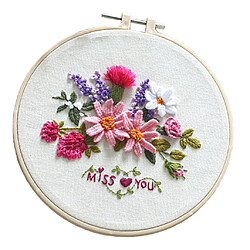 Acheter 3pcs/ Kit de Démarrage de Broderie avec Motif de Fleurs , DIY Point de Croix Broderie Starter kit,Embroidery Starter Kit pour Adultes Débutant