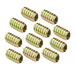 Acheter 10pcs Bois Insert Interface Vis Filetages Boulons Noix Fixation Meubles M8 * 15