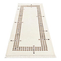 Avis Vidal Tapis de couloir en laine 203x79 beige Darya