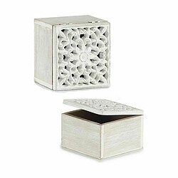 Avis Gift Decor Boîte Décorative Blanc Bois 11,5 x 8 x 11,5 cm (6 Unités)