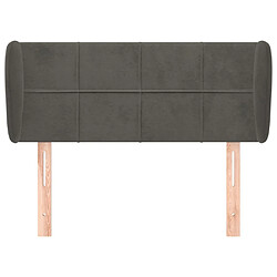 Avis Maison Chic Tête de lit moderne avec oreilles pour chambre - Décoration de lit Gris foncé 83x23x78/88 cm Velours -MN95018