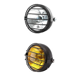 Avis Lampe frontale rétro phare moto avec couvercle grill pour gn125 cg125 argent