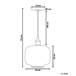 Avis Beliani Lampe suspension LANATA Verre Transparent