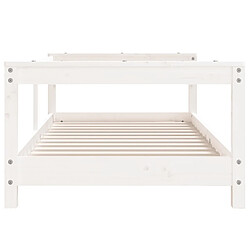 Acheter Maison Chic Lit simple Cadre de lit pour enfant,Lit d'Enfant Moderne blanc 70x140 cm bois de pin massif -MN20397