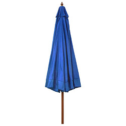 Avis Maison Chic Parasol Jardin | Parasol avec mat en bois 330 cm Bleu azuré - GKD95288