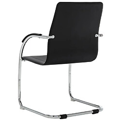 Acheter Helloshop26 Chaise fauteuil siège de bureau informatique étude cantilever similicuir noir 02_0023995