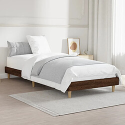 Avis vidaXL Cadre de lit sans matelas chêne marron 75x190cm bois ingénierie