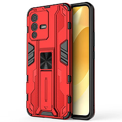 Coque en TPU anti-griffes avec béquille, rouge pour votre Vivo S12