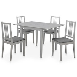 vidaXL Mobilier de salle à manger 5 pcs MDF Gris