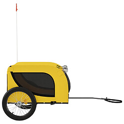 Acheter vidaXL Remorque de vélo pour animaux de compagnie jaune et noir