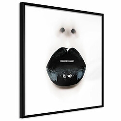 Paris Prix Black Lipstick Affiche murale encadrée - Papier haute qualité 170 g/m² - Cadre plastique - 20 x 20 cm - Multicolore