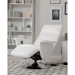 Beliani Fauteuil PRIME - PU Blanc