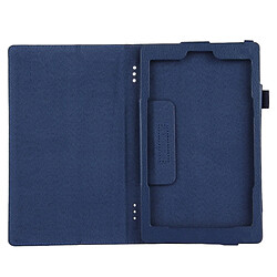 Acheter Wewoo Housse Étui bleu foncé pour Amazon Kindle Fire HD8 2017 Litchi Texture à rabat horizontal en cuir avec support