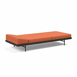 Avis Inside 75 INNOVATION LIVING Canapé design PURI convertible lit 195*80 cm tissu Argus Rust avec table noyer