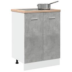 vidaXL Armoire de plancher Gris béton 60x46x81,5 cm Aggloméré