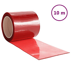 vidaXL Rideau de porte rouge 200 mmx1,6 mm 10 m PVC