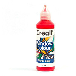 Graines Creatives Peinture repositionnable pour vitres Creall Glass 80 ml - rouge