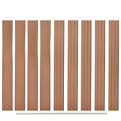 vidaXL Panneaux de clôture de remplacement 9 pcs WPC 170 cm Marron