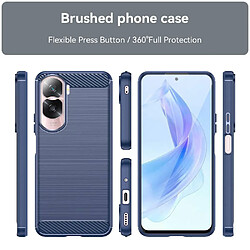 Htdmobiles Coque pour Huawei Honor 90 Lite 5G - housse etui silicone gel carbone + film ecran - BLEU FONCE