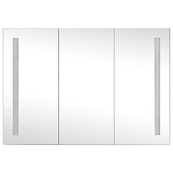 Acheter Maison Chic Armoire de salle de bain,Meuble de rangement,Meuble haut à miroir LED 89x14x62 cm -GKD740971