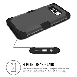 Wewoo Coque renforcée noir pour Samsung Galaxy S8 Dropproof 3 en 1 manchon en silicone téléphone mobile pas cher