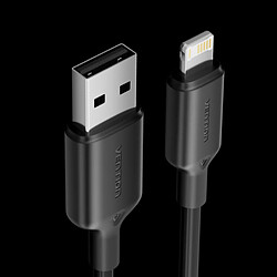 Câble Lightning USB 2.0 Vention - Nickel électrolytique - Transmission 480Mbps - Sortie 2,4A - Couleur noire