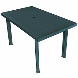 Maison Chic Table de jardin | Table d'extérieur Vert 126 x 76 x 72 cm Plastique -GKD29155