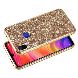 Wewoo Coque Souple Étui TPU antichoc en poudre glitter pour Xiaomi Redmi Note 7 noir pas cher