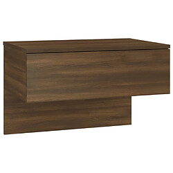 Maison Chic Table de chevet murale,Table de nuit Chêne marron -MN86876