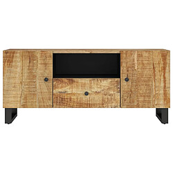 Avis vidaXL Meuble TV 105x33,5x46 cm bois de manguier et d'ingénierie