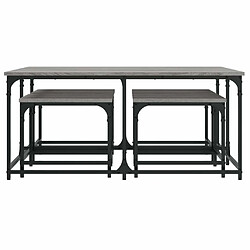 Acheter Maison Chic Ensemble de 5 Tables basses gigognes,Table Console pour salon sonoma gris bois d'ingénierie -MN53947