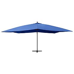 Avis Maison Chic Parasol Jardin | Parasol en porte-à-faux avec mat en bois 400x300 cm Bleu azuré - GKD96852