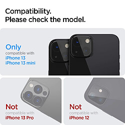 Spigen Sgp Spigen Glas.tR Optik Camera Arrière Protecteur compatible avec iPhone 13, iPhone 13 Mini, 2 Pièces, Noir, Résistant aux Rayures, 9H Protection Objectif