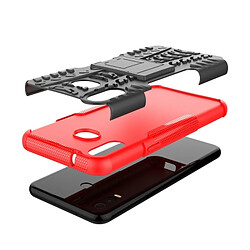 Avis Wewoo Coque Pneu Texture TPU + PC antichoc pour Galaxy A6s, avec support (rouge)