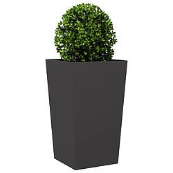 Avis vidaXL Jardinières 2 pcs noir 45x45x75 cm acier