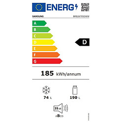 Réfrigérateur combiné intégrable à glissière 264l - BRB26705DWW - SAMSUNG