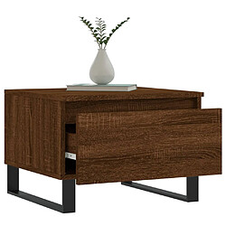 Avis vidaXL Table basse chêne marron 50x46x35 cm bois d'ingénierie