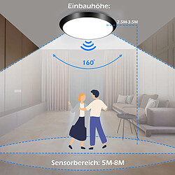 Acheter Autres Temps ZMH Plafonnier LED avec détecteur de mouvement Plafonnier d'intérieur I 15W Lumière de couloir 4000K